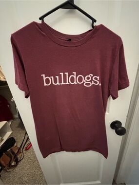 Mississippi State Bulldogs T-Shirt in Maroon with White Logo